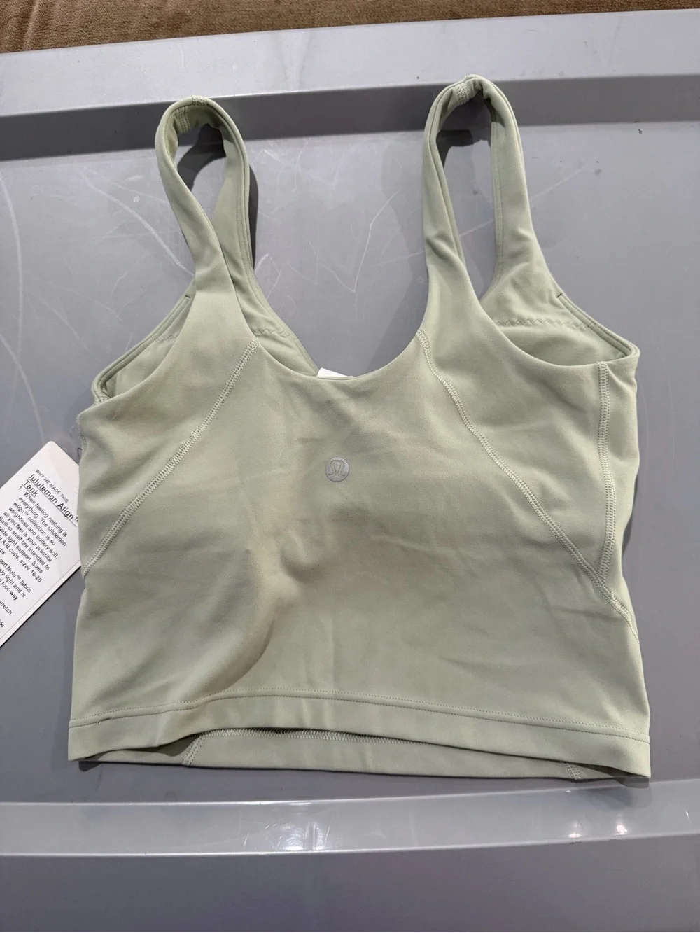 lululemon athletica align tank fog green nwt size 2 - Picture 2 of 3
